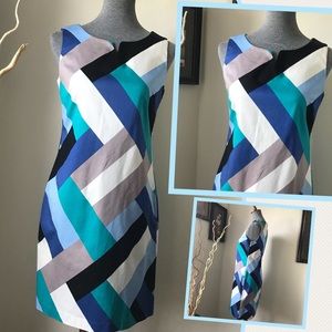 Blue and White Formal Dress